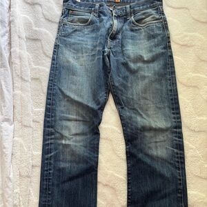 J. Crew Blue Straight-Leg Jeans with Vintage Fading Japanese Fabric